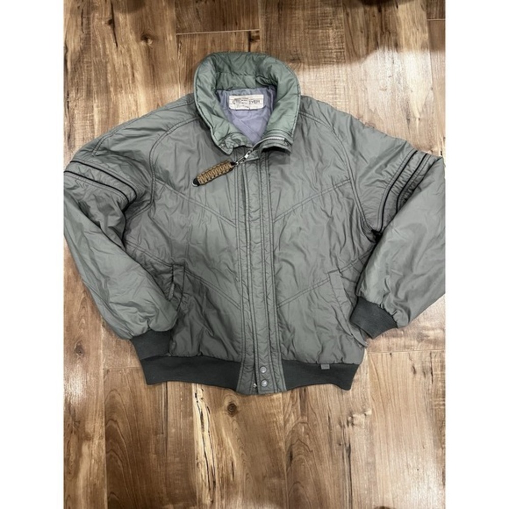 Vintage Obermeyer Men's Insulated Bomber Jacket Sage Green Après‎ Ski XL